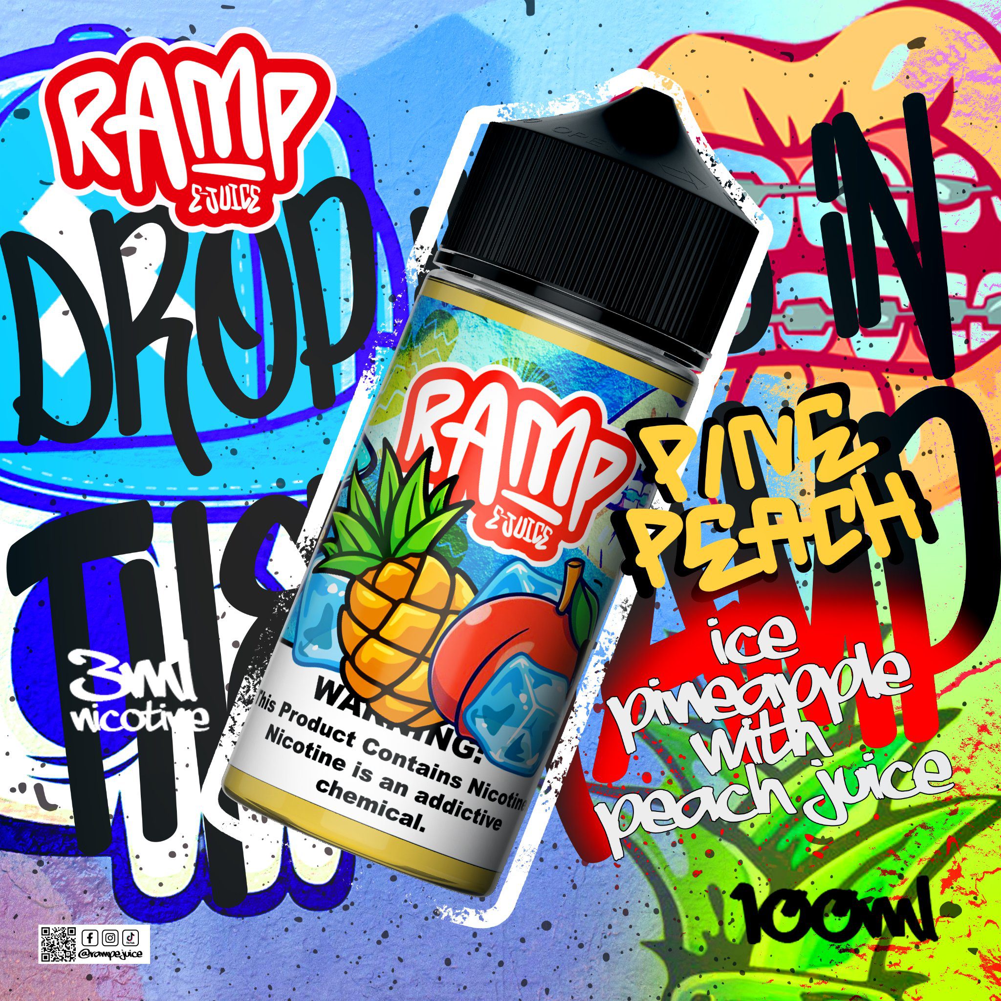 Ramp - Pine Peach - DL - 100ML 1 Premium Ramp - Pine Peach - DL - 100ML - High-quality vaping product available in Egypt