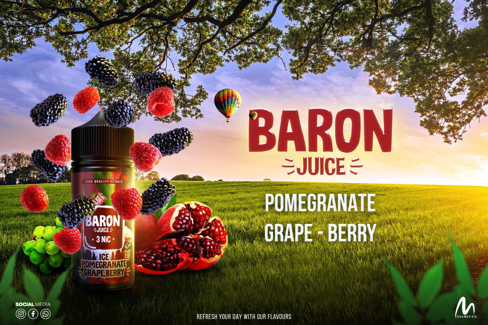 Baron - ICE POMEGRANATE GRAPE BERRY - DL - 100ML 1 Premium Baron - ICE POMEGRANATE GRAPE BERRY - DL - 100ML - High-quality vaping product available in Egypt