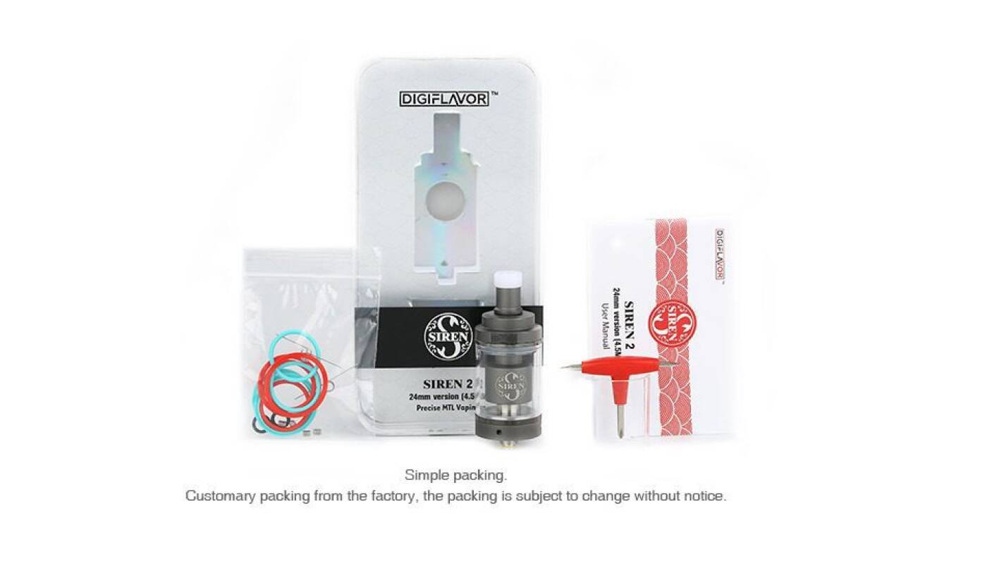 تانك DIGIFLAVOR SIREN 2 الفاخر مقاس 24 مم GTA MTL TANK - تانك vape عالي الجودة لتحسين تجربة التدخين الإلكتروني في مصر