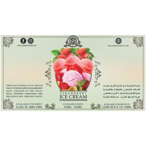Dollar - strawberry ice cream - dl - 60ml