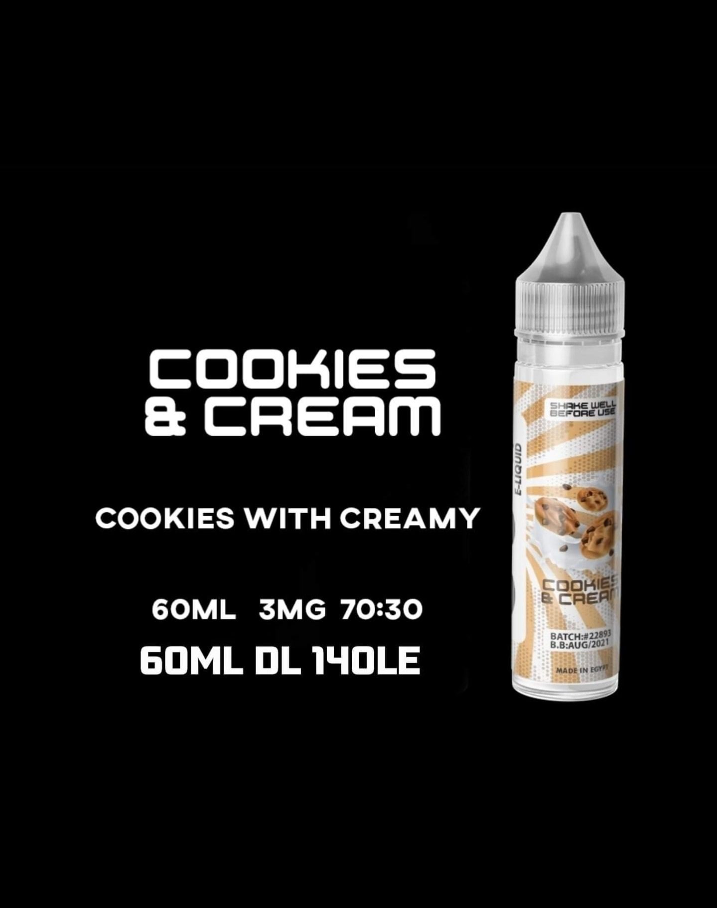 cookies and cream vape juice Cookies & Cream Shortfill E-Liquid by No Frills
