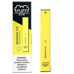 Convenient Puff Bar Disposable - Banana Ice - 300 Puffs - Ready-to-use disposable vape device in Egypt