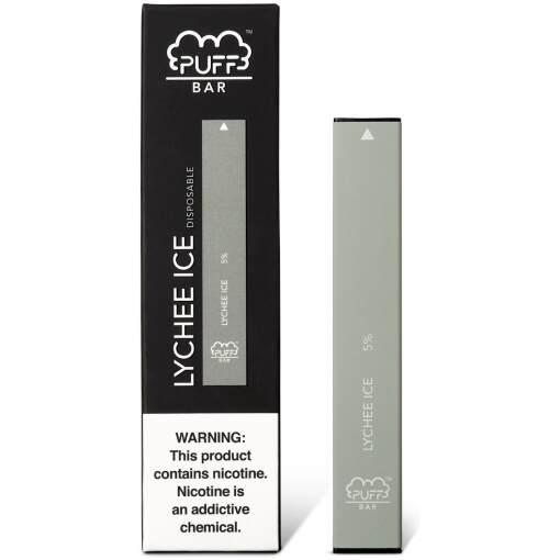 جهاز Puff Bar للاستخدام مرة واحدة - ليتشي آيس - 300 نفخة - جهاز vape للاستخدام مرة واحدة جاهز للاستخدام في مصر
