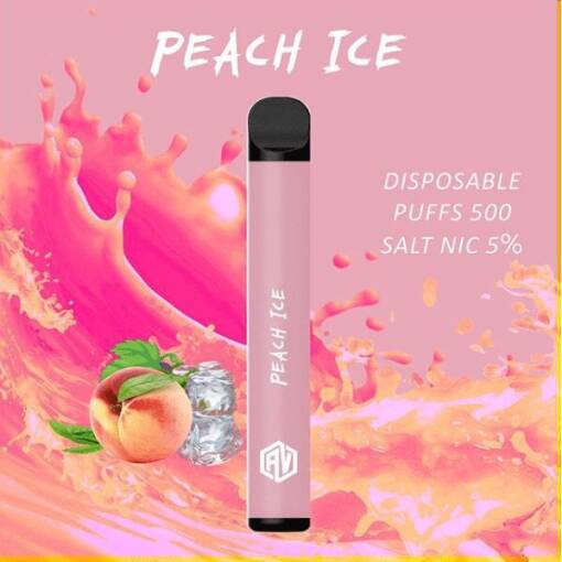 Convenient AV Disposable - Peach Ice - 500 Puffs - Ready-to-use disposable vape device in Egypt