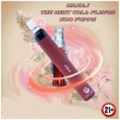 مزاج مريح للاستخدام مرة واحدة - كولا - 500 بخة - جهاز vape جاهز للاستخدام مرة واحدة في مصر