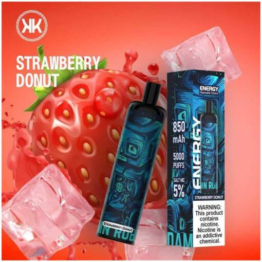 Energy disposable pods 5000 puff - strawberry donut - ( rechargeable )