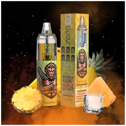 Tornado disposable 7000 puff - pineapple - ( rechargeable )