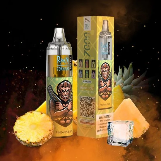 TORNADO Disposable 7000 puff - Pineapple - ( RECHARGEABLE ) 1 Convenient TORNADO Disposable 7000 puff - Pineapple - ( RECHARGEABLE ) - Ready-to-use disposable vape device in Egypt