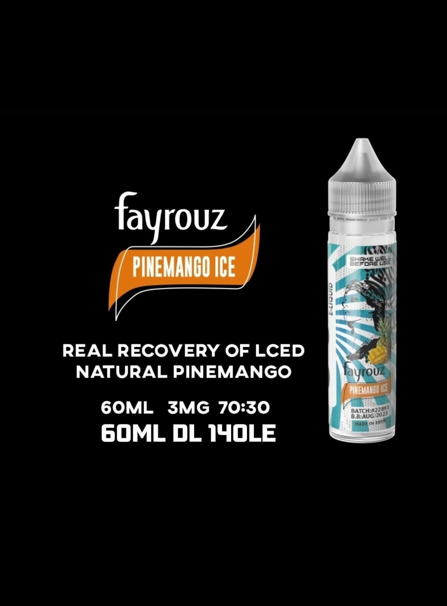 8BALL - Fayrouz Pinemango - DL - 60ML 1 Premium 8BALL - Fayrouz Pinemango - DL - 60ML - High-quality vaping product available in Egypt