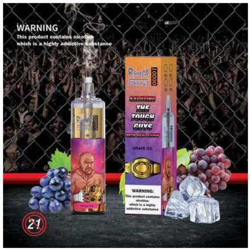 Tornado disposable 10000 puff - grape ice - ( rechargeable )