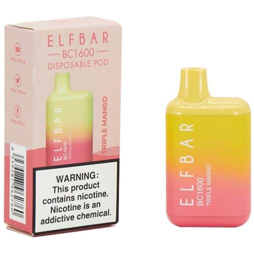 Elf bar disposable 5000 puff - triple mango - ( rechargeable )