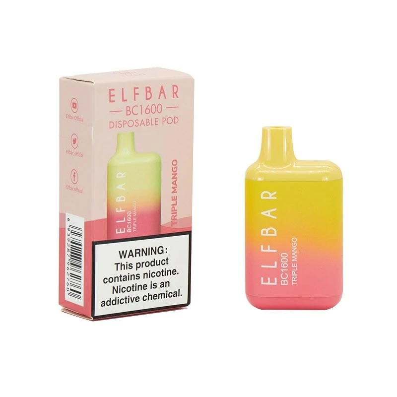 ELF BAR Disposable 5000 puff - Triple Mango - ( RECHARGEABLE ) 1 Convenient ELF BAR Disposable 5000 puff - Triple Mango - ( RECHARGEABLE ) - Ready-to-use disposable vape device in Egypt