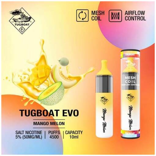 Tugboat disposable - mango melon - 4500 puffs