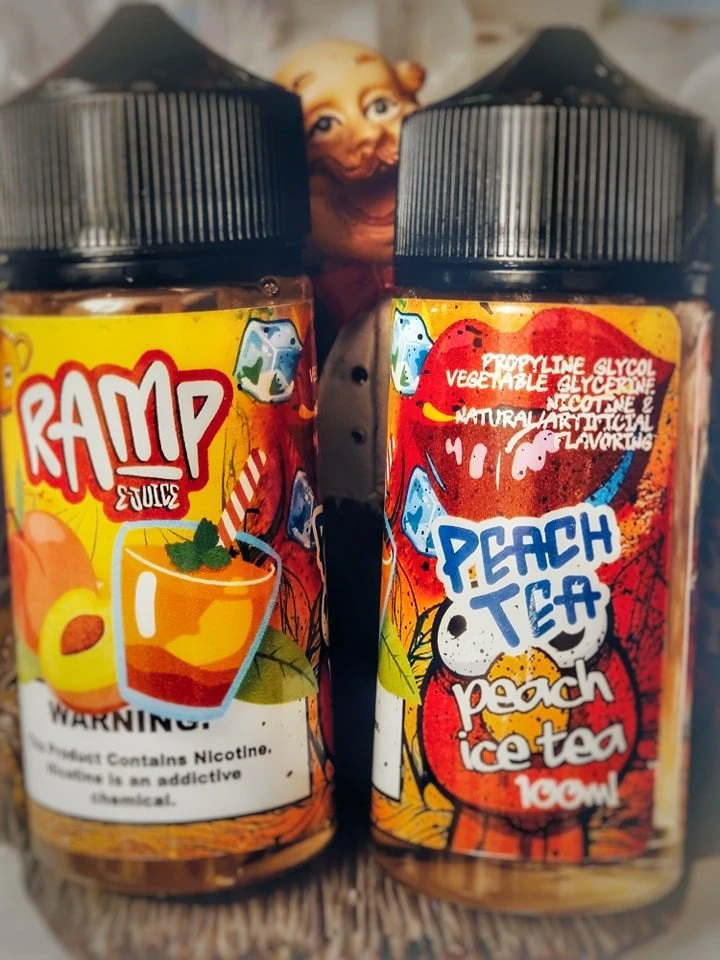 شاي الخوخ - DL - 100 مل 1 بريميوم رامب - شاي الخوخ - DL - 100 مل - منتج تبخير عالي الجودة متوفر في مصر