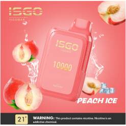 1691271455 peach ice by isgo bar disposable pod 10000 puffs