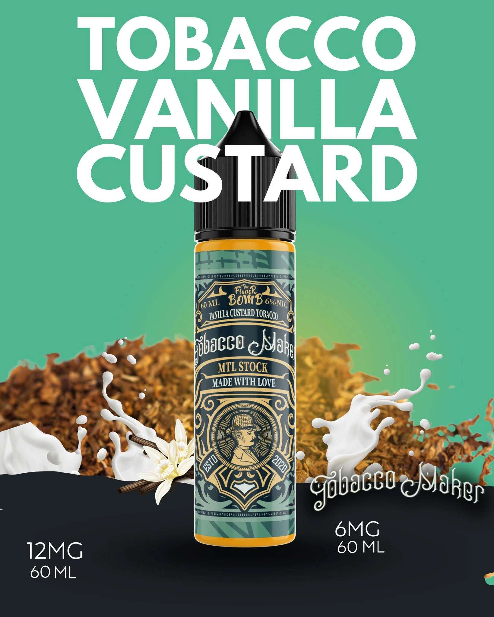 قنبلة الطعم - صانعة التوباكو - MTL - 60 مل 1 Premium The Flavor Bomb - توباكو Maker - MTL - 60ML - منتج تبخير عالي الجودة متوفر في مصر