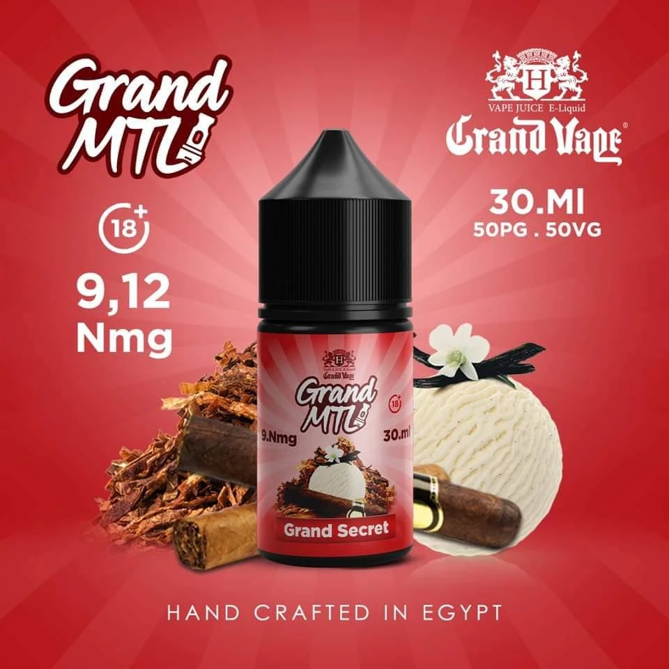 GRAND MTL - Grand Secret - MTL - 30 ML 1 Premium GRAND MTL - Grand Secret - MTL - 30 ML - High-quality vaping product available in Egypt