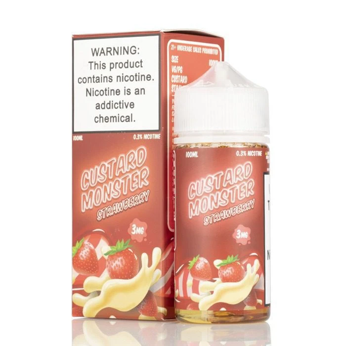 STRAWBERRY - CUSTARD MONSTER LIQUIDS - 100ML 1 Premium STRAWBERRY - CUSTARD MONSTER LIQUIDS - 100ML - High-quality vaping product available in Egypt