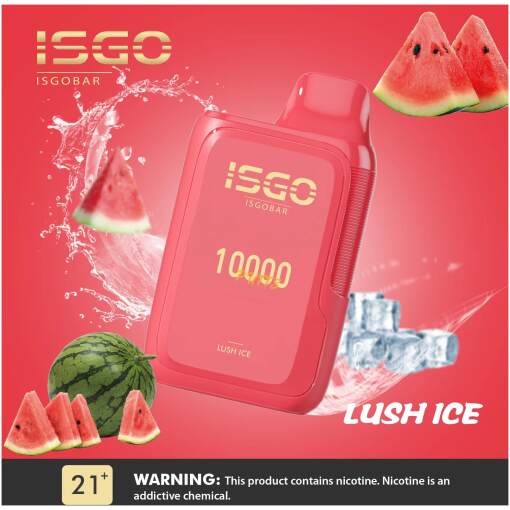 1694203853 lush ice by isgo bar disposable pod 10000 puffs