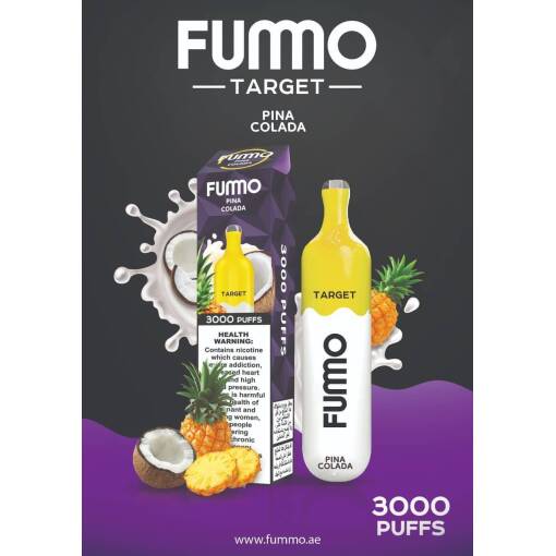 بريميوم فومو - بينا كولادا - 3000 PUFFS - منتج تبخير عالي الجودة متوفر في مصر