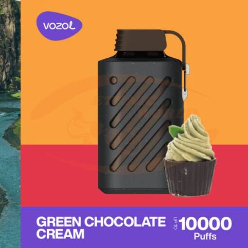 Convenient Vozol Disposable 10000 puff - Green Chocolate Cream - ( RECHARGEABLE ) - Ready-to-use disposable vape device in Egypt