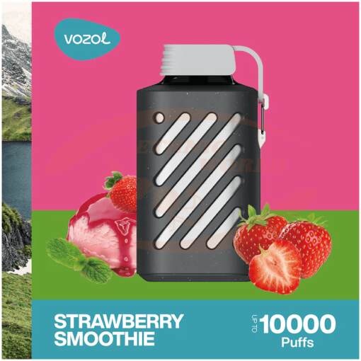 Vozol disposable 10000 puff - strawberry smoothie - ( rechargeable )