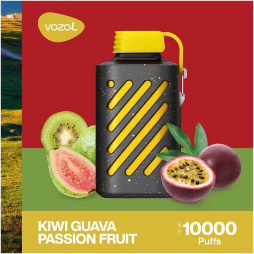 Vozol disposable 10000 puff - kiwi guava pastion fruit - ( rechargeable )