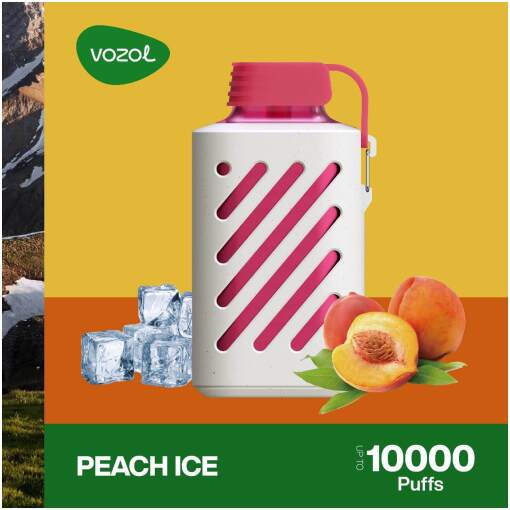 Vozol disposable 10000 puff - peach ice - ( rechargeable )
