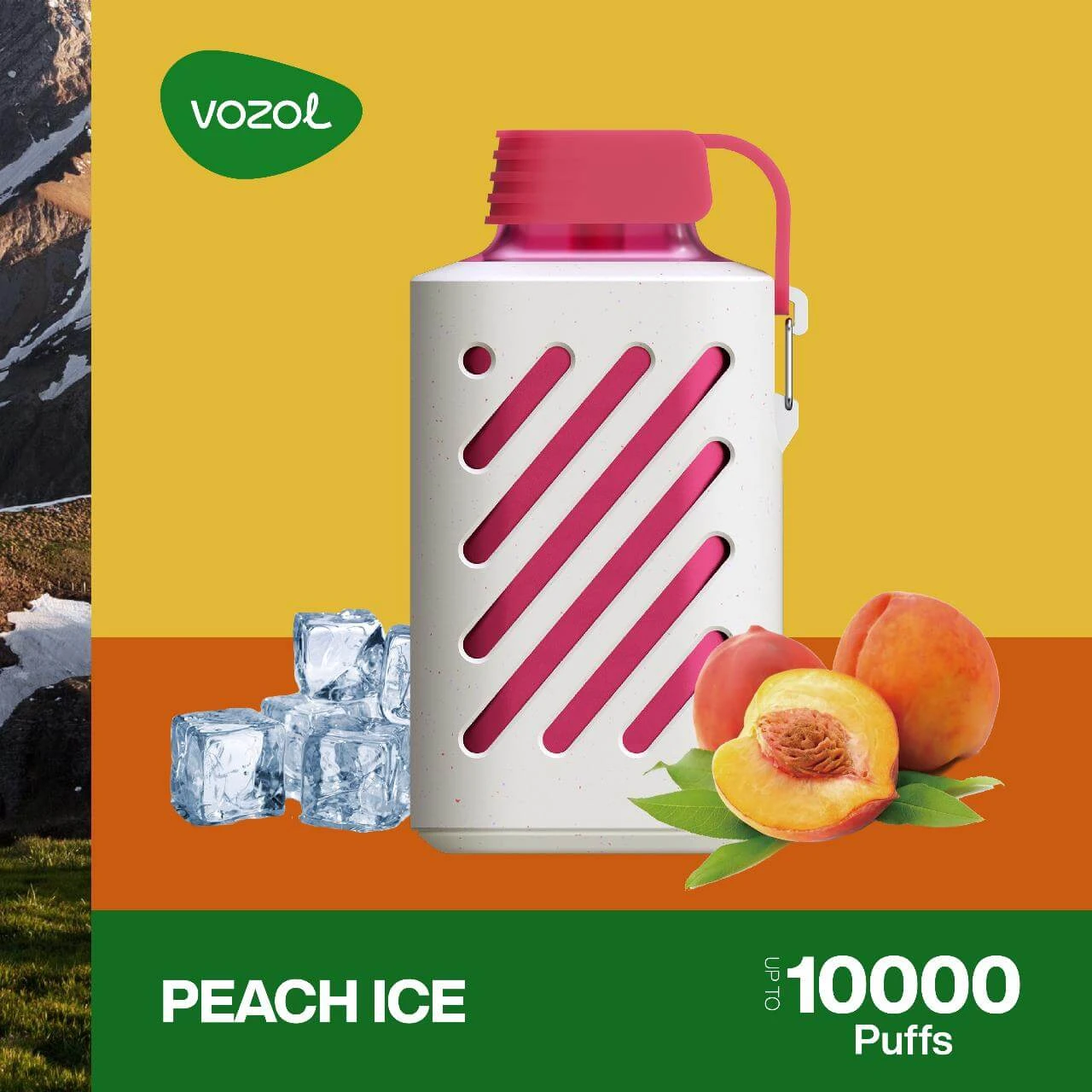 Vozol Disposable 10000 puff - Peach Ice - ( RECHARGEABLE ) 1 Convenient Vozol Disposable 10000 puff - Peach Ice - ( RECHARGEABLE ) - Ready-to-use disposable vape device in Egypt