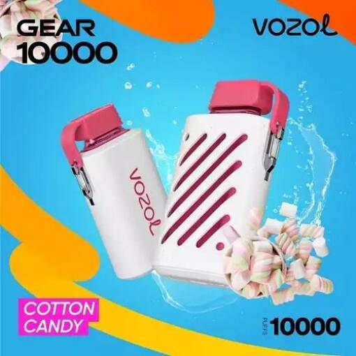 Convenient Vozol Disposable 10000 puff - Cotton Candy  - ( RECHARGEABLE ) - Ready-to-use disposable vape device in Egypt