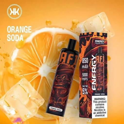 Energy disposable pods 5000 puff - orange soda - ( rechargeable )