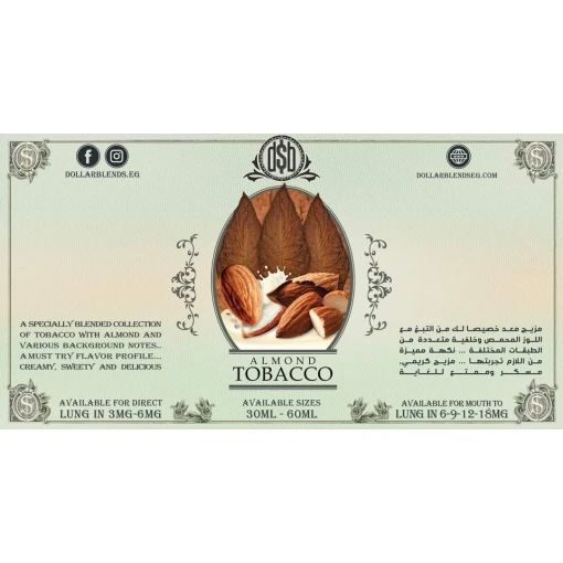 Dollar - almond tobacco - mtl - 30 ml