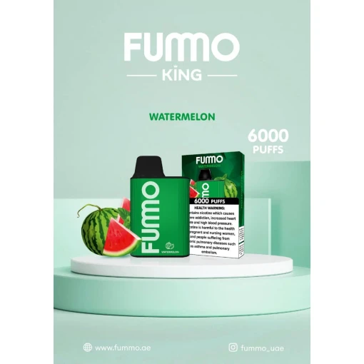 Fummo 6000 puff - watermelon - ( rechargeable )