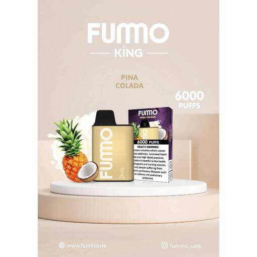 Fummo 6000 puff - pina colada - ( rechargeable )