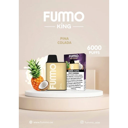 Fummo 6000 puff - pina colada - ( rechargeable )