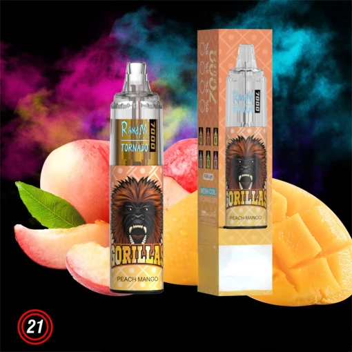 Tornado disposable 7000 puff - peach mango - ( rechargeable )