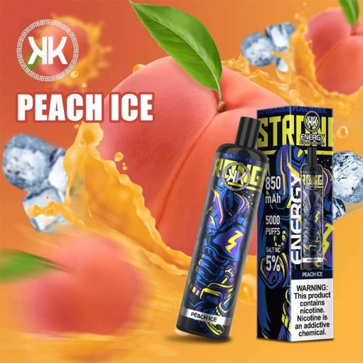 Energy disposable pods 5000 puff - peach ice - ( rechargeable )