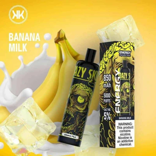 Energy disposable pods 5000 puff - banana milk - ( rechargeable )