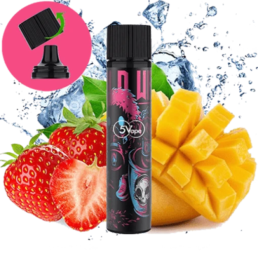 Ruok disposable pods 8000 puff - strawberry mango - ( rechargeable )
