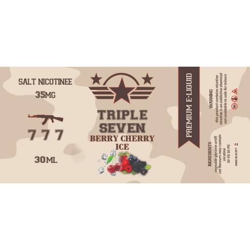 Triple seven - berry cherry ice - salt - 30ml