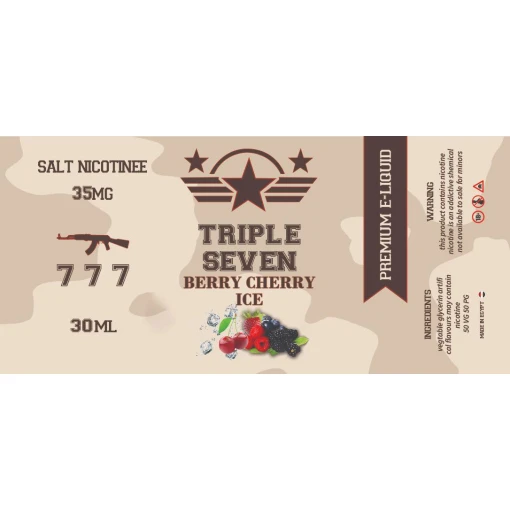 Triple seven - berry cherry ice - salt - 30ml
