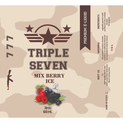 Triple seven - mix berries ice - dl - 60ml