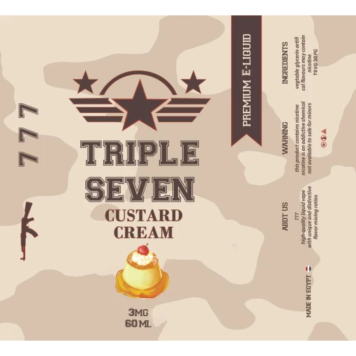 Triple seven - custard cream - dl - 60ml