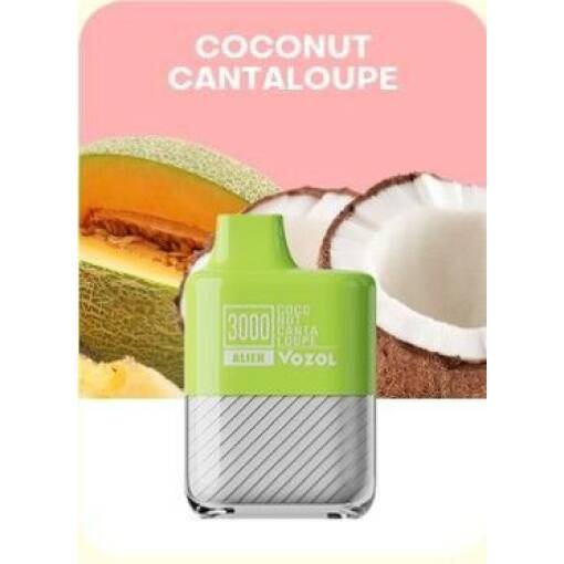 Convenient Vozol Disposable 3000 puff - Coconut Cantaloupe - Ready-to-use disposable vape device in Egypt