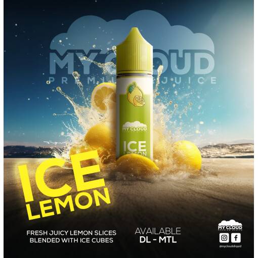 Premium My Cloud - Lemon Ice - MTL - 30ML - High-quality vaping product available in Egypt