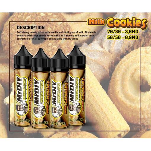 Premium Mr DIY - Milk Cookies - DL - 60ML - High-quality vaping product available in Egypt