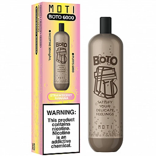 Moti 6000 puff - strawberry banana - ( rechargeable )