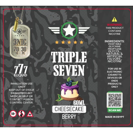 Triple seven - cheesecake berry - dl - 60ml