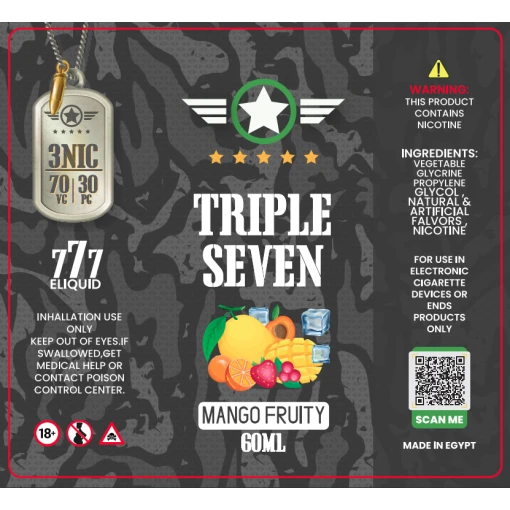 Triple seven - mango fruity ice - dl - 60ml