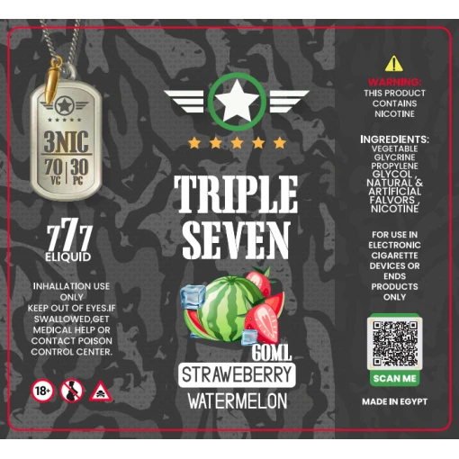 Triple seven - strawberry watermelon - dl - 60ml